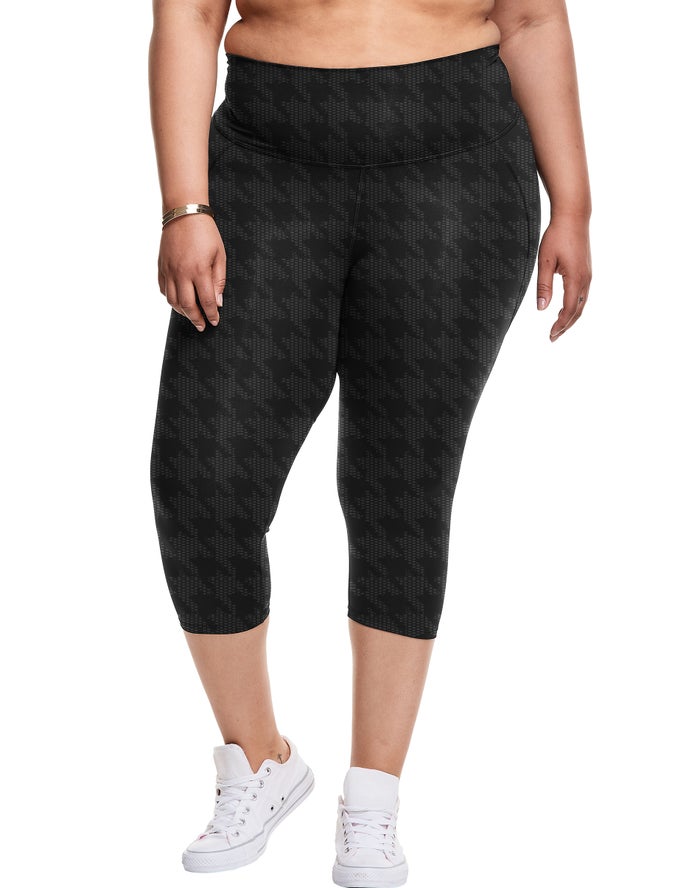 Champion Womens Leggings NZ - Plus Absolute Knee Black ( 8346-EHPQX )